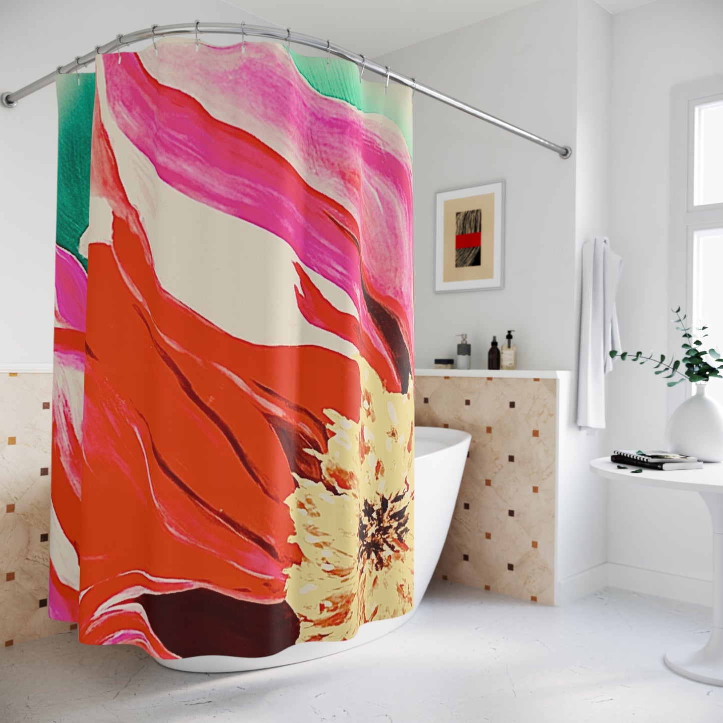 Shower Curtains Vintage Flower in Bloom