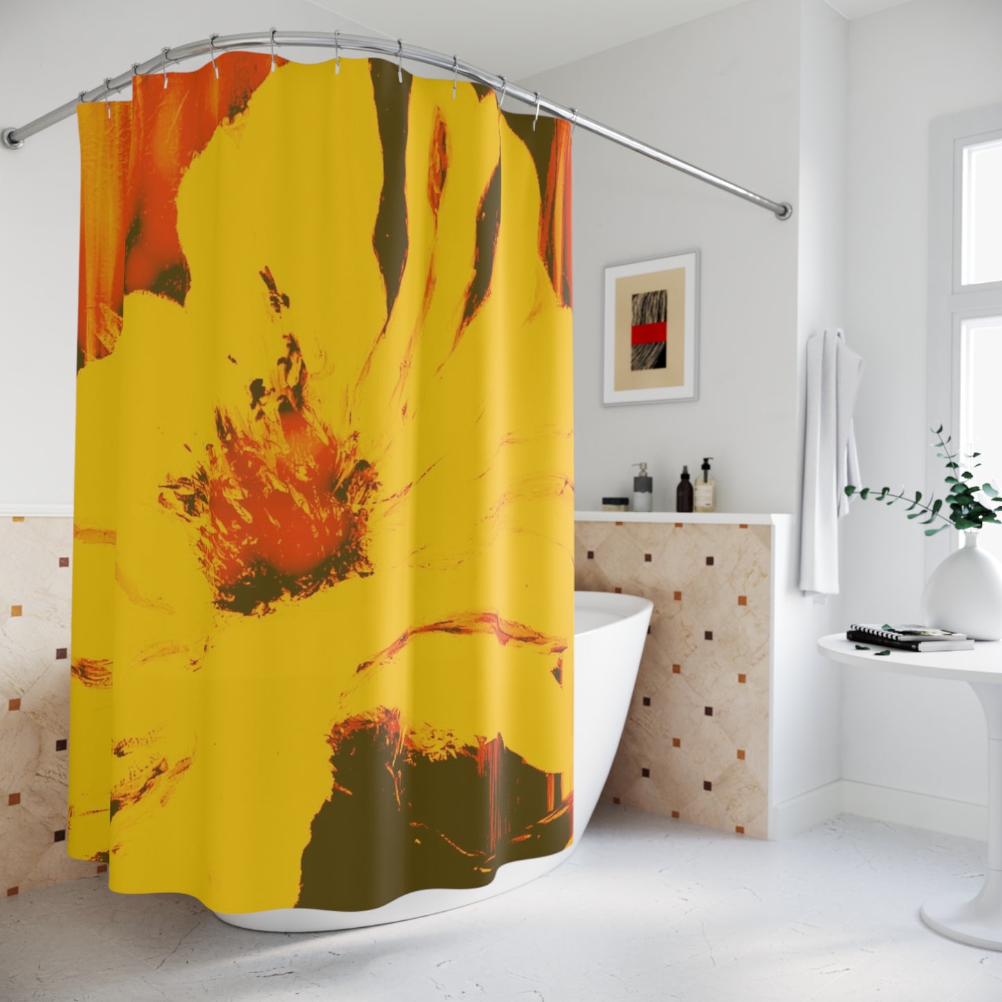 Yellow Shower Curtain - Mellow Yellow Design