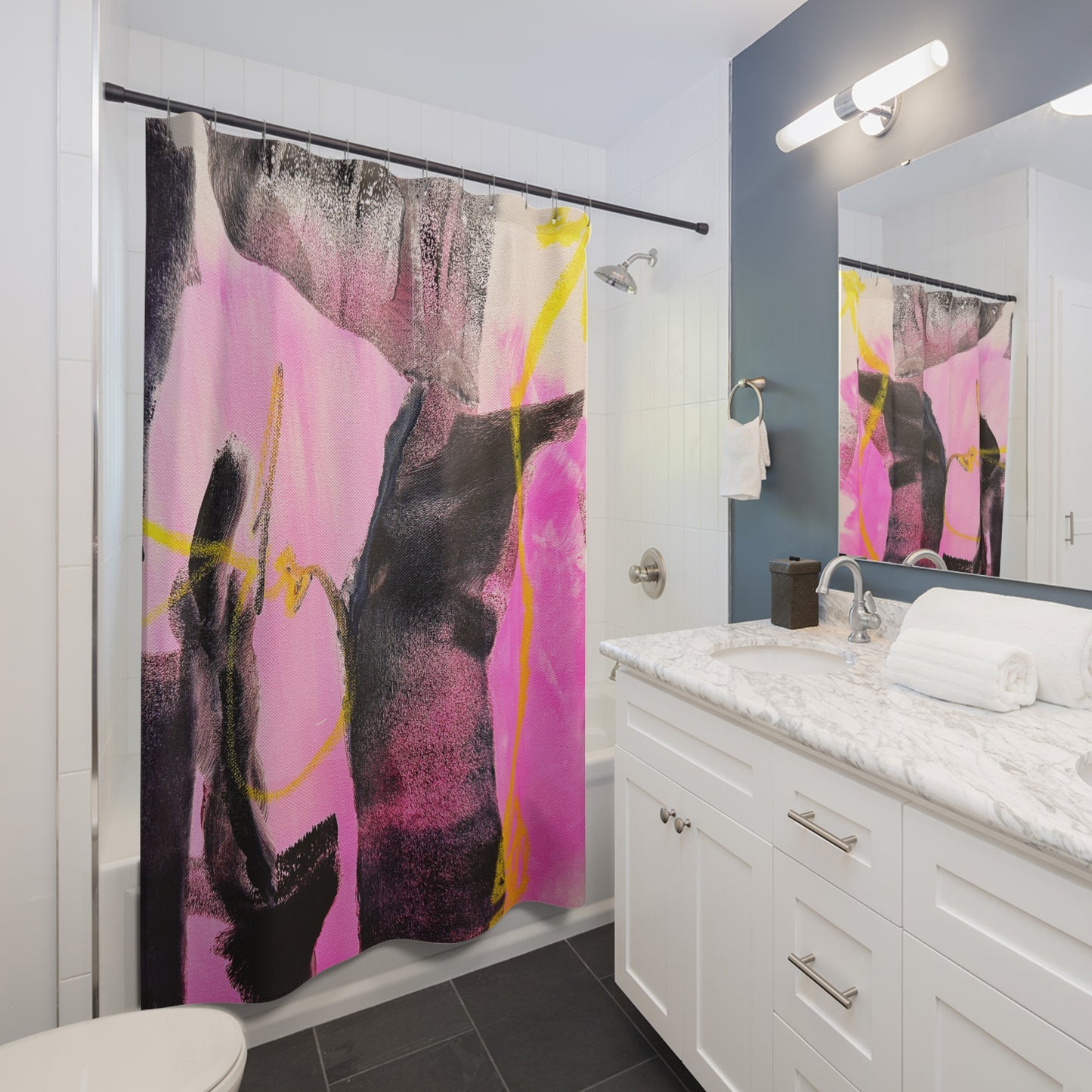 AbstractPink Shower Curtain
