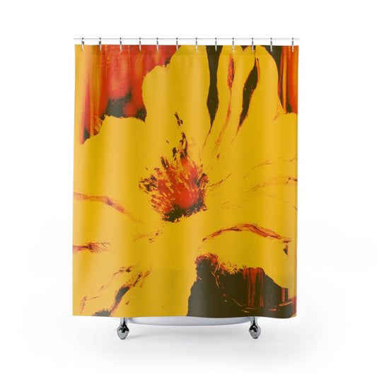 Yellow Shower Curtain - Mellow Yellow Design