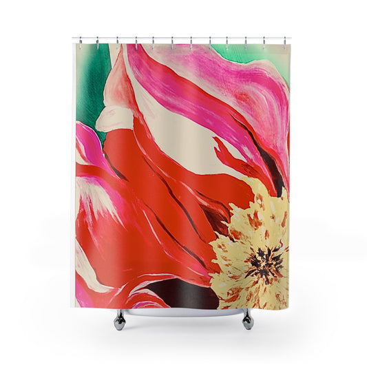 Shower Curtains Vintage Flower in Bloom