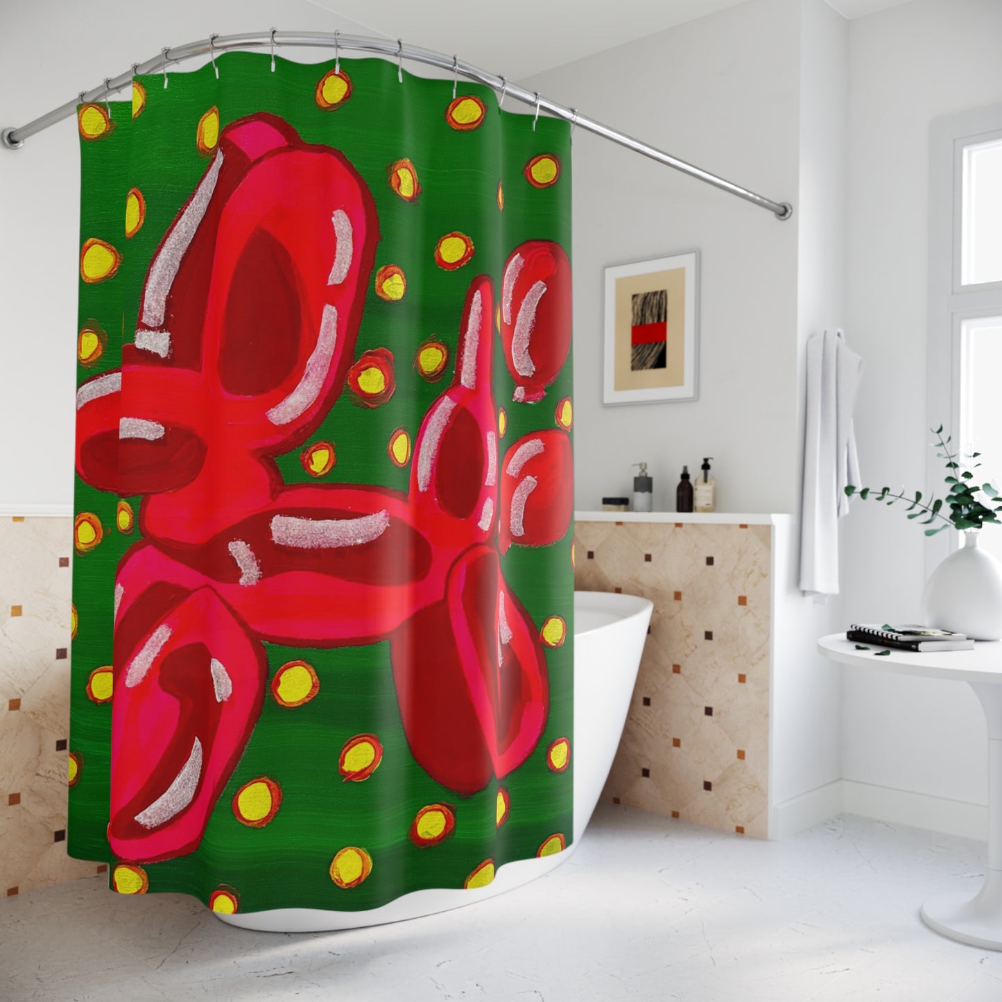 Shower Curtains Gas Passing Balloon Dogs
