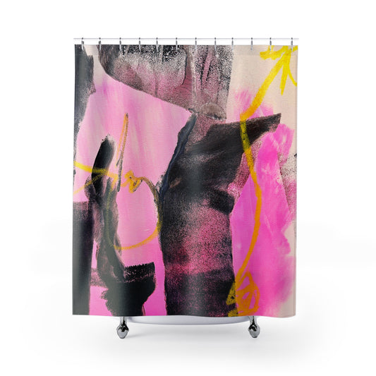 AbstractPink Shower Curtain