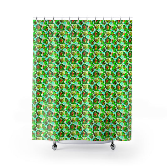 Vibrant Floral Shower Curtain | Colorful Bathroom Decor, Home Essentials, Gift Ideas for Garden Lovers, Eco-Friendly Design