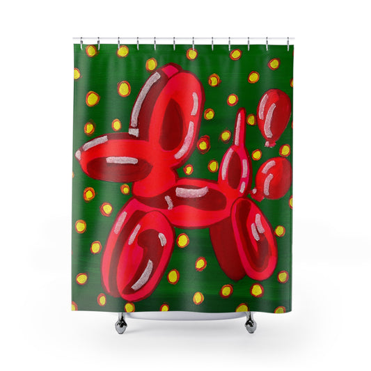 Shower Curtains Gas Passing Balloon Dogs